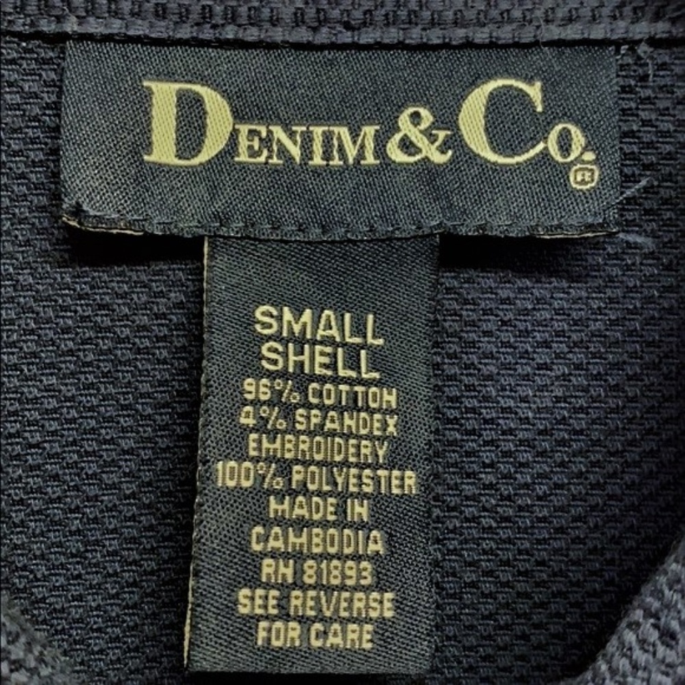 Denim & Company Jacket Size S Embroidered flowers - Picture 4 of 6